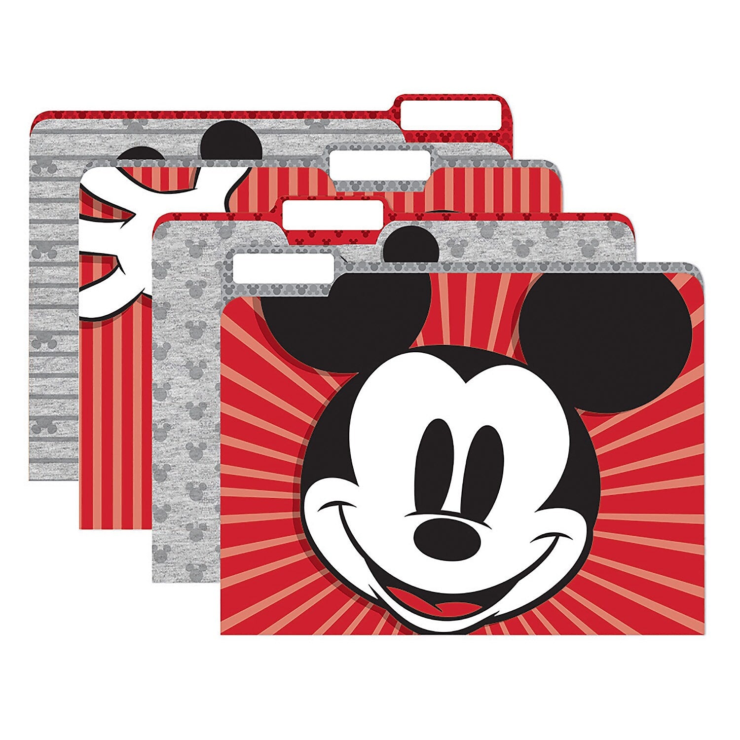 Eureka Mickey Mouse Throwback File Folders, Straight Cut, Letter Size, Assorted Colors, 4/Pack, 6 Packs/Bundle(EU-866443-6)