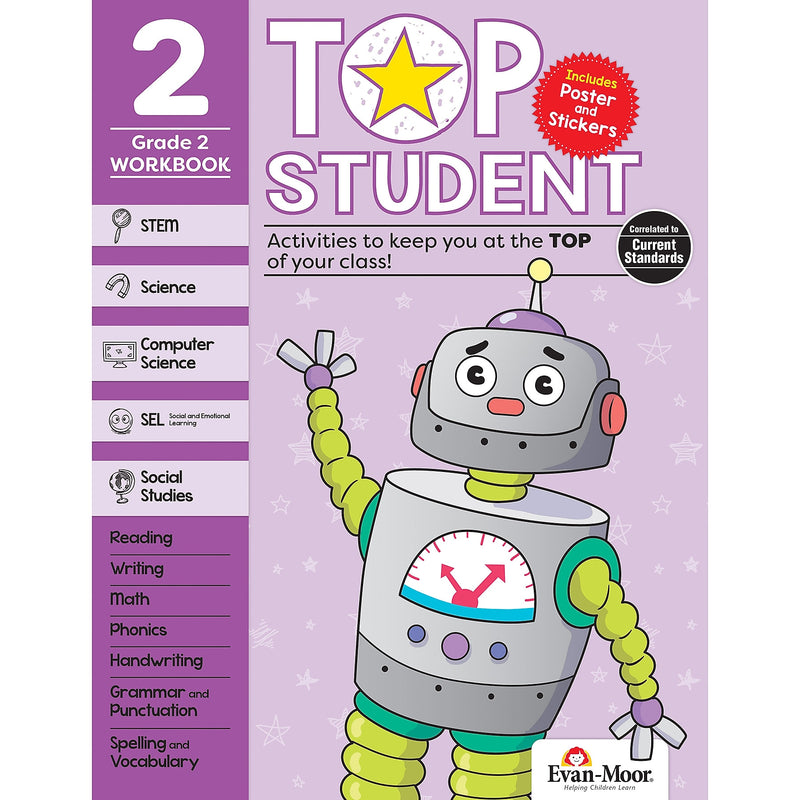 Evan-Moor Top Student, Grade 2 Workbook