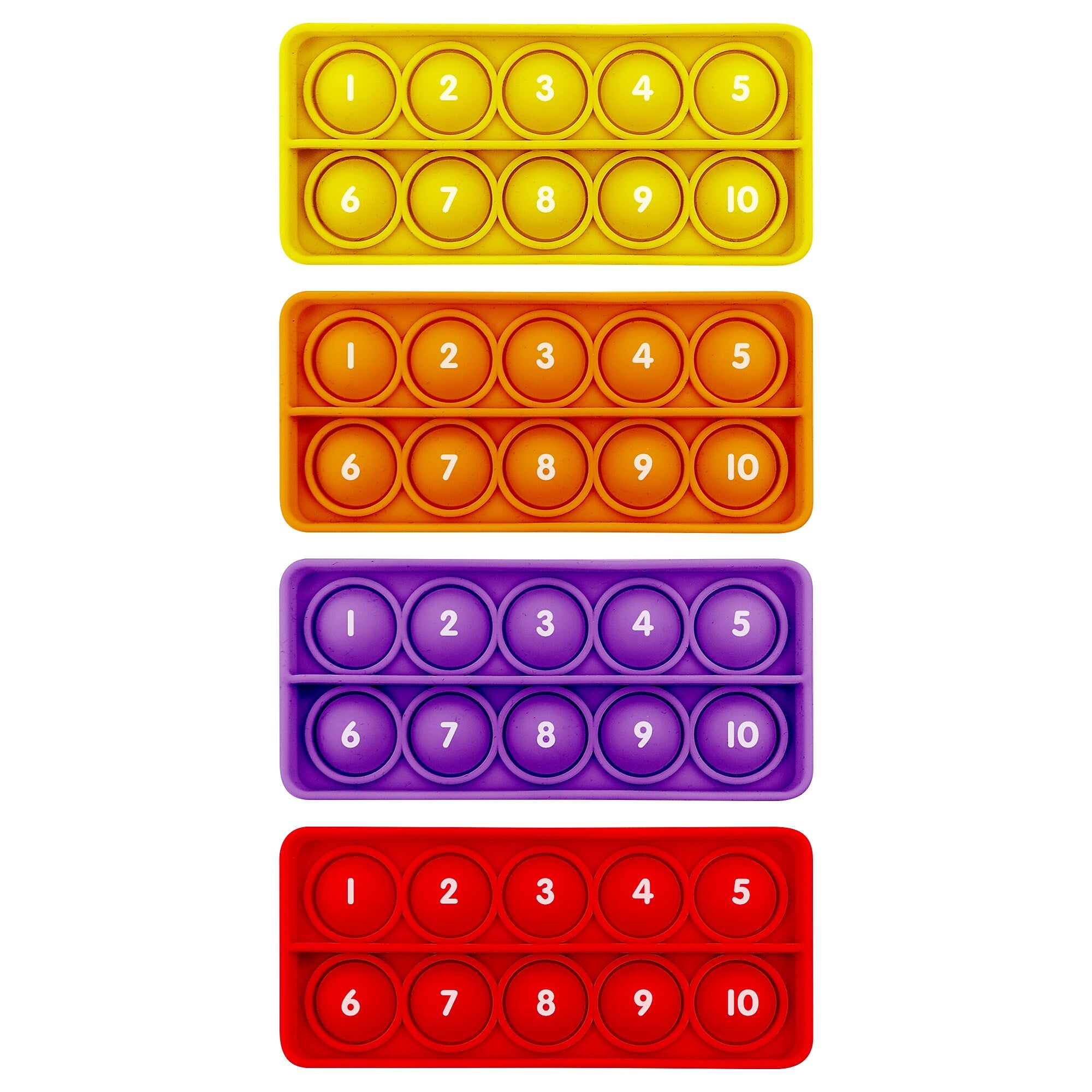 Junior Learning Ten Frames Pop and Learn Bubble Boards, 4/Pack (JRL673)