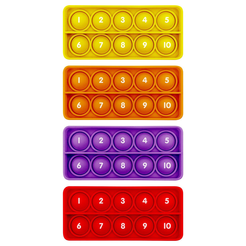 Junior Learning Ten Frames Pop and Learn Bubble Boards, 4/Pack (JRL673)