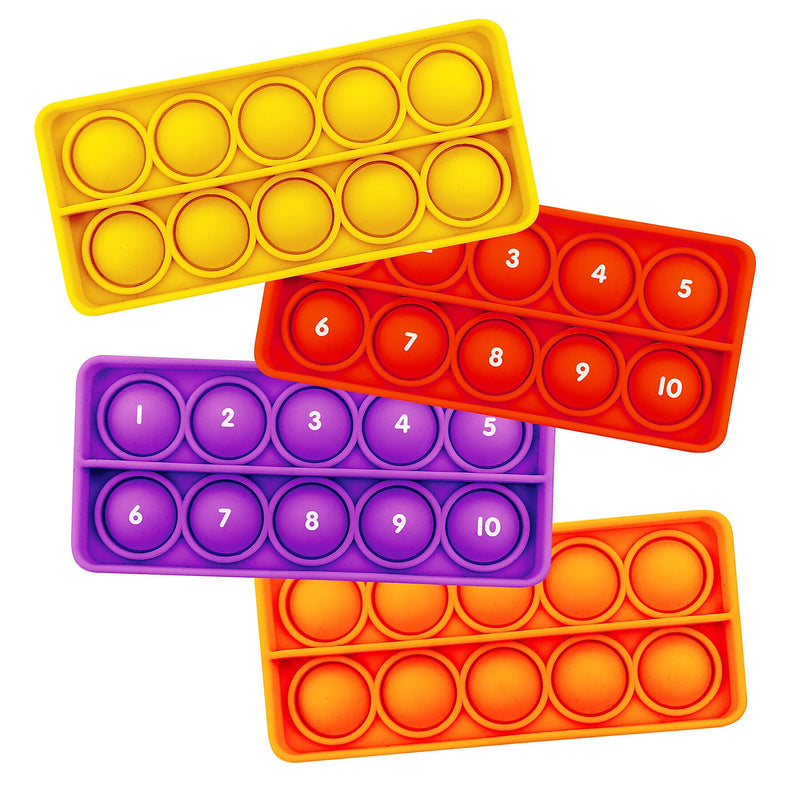Junior Learning Ten Frames Pop and Learn Bubble Boards, 4/Pack (JRL673)
