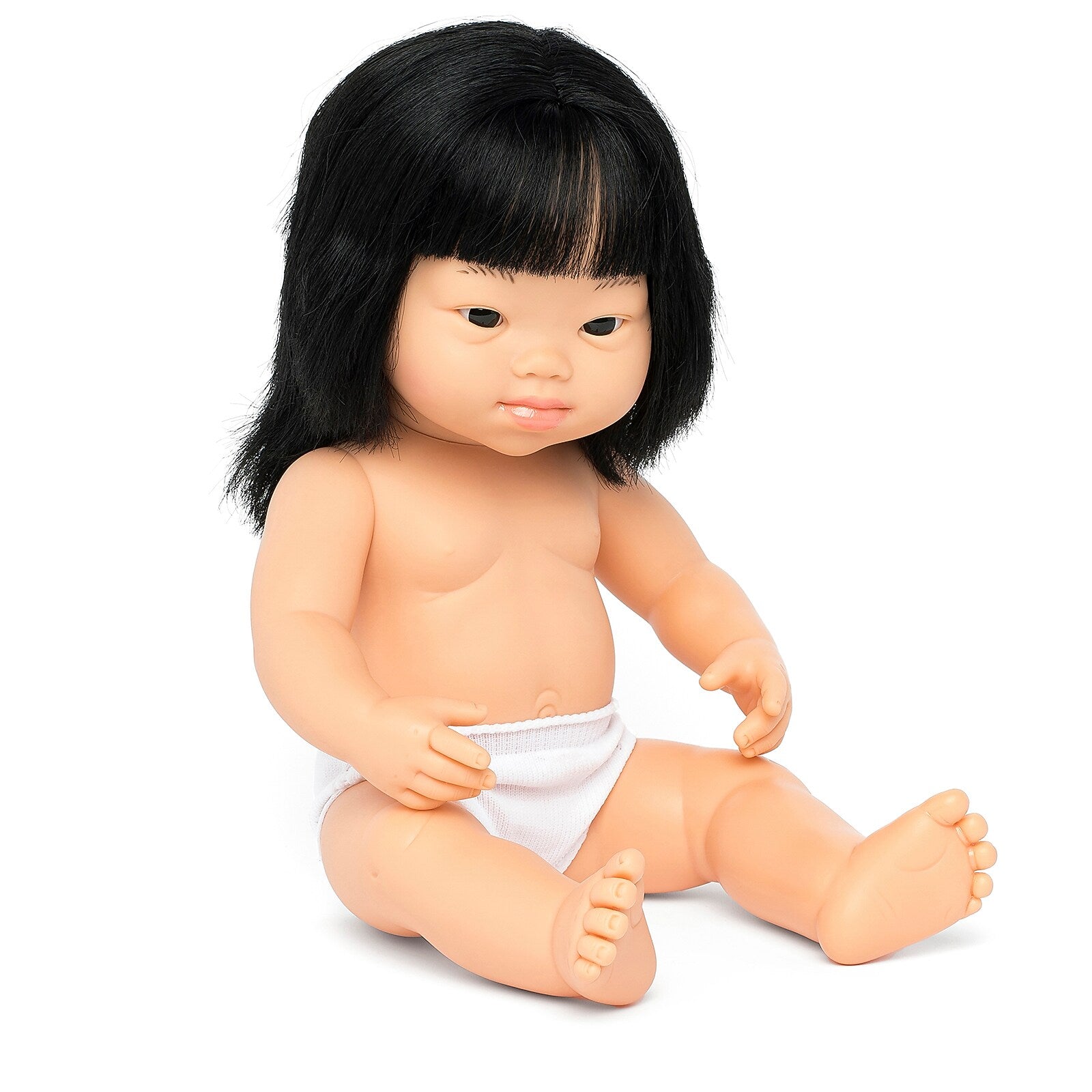 MINILAND Anatomically Correct 15" Baby Doll, Down Syndrome Asian Girl (MLE31236)