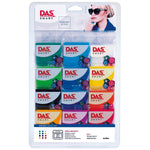 DAS Smart Modeling Clay Oven Hardening Polymer, Harmonic Set, Assorted Colors, 12/Pack (DASF321800)