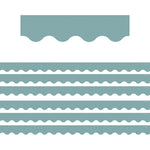 Teacher Created Resources Scalloped Borders Trim, 2.19" x 2.92', Calming Blue, 12/Pack, 6 Packs/Bundle (TCR7128-6)