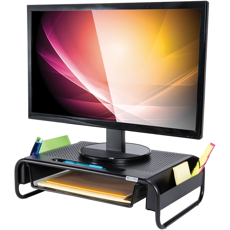 Allsop Metal Art 5 Organizer Monitor Stand, Up to 32" Monitor, Black (32166)