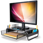 Allsop Metal Art 5 Organizer Monitor Stand, Up to 32" Monitor, Black (32166)