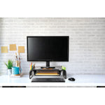 Allsop Metal Art 5 Organizer Monitor Stand, Up to 32" Monitor, Black (32166)