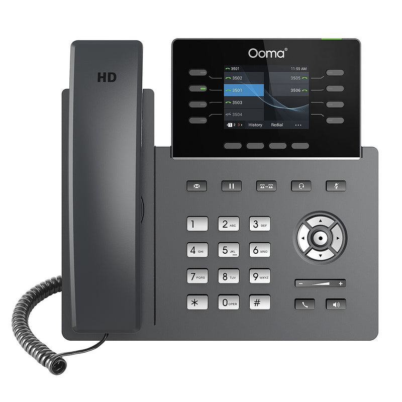 Ooma 8-Line Wi-Fi IP Corded Conferece Phone, Black (2624W)
