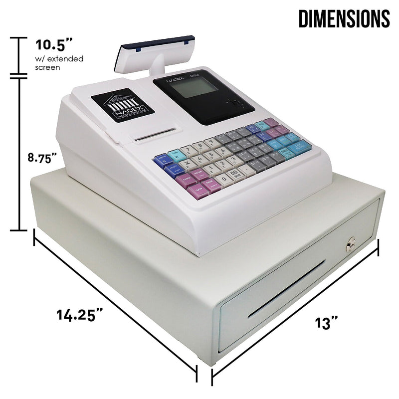 Nadex Coins CR360 NWHNXTE1379 Cash Register, White