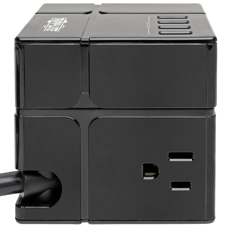 Tripp Lite Protect It! 3-Outlet 6-USB Port Power Cube Surge Protector, Black (TRPTLP366CUBEUS)