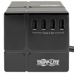 Tripp Lite Protect It! 3-Outlet 6-USB Port Power Cube Surge Protector, Black (TRPTLP366CUBEUS)
