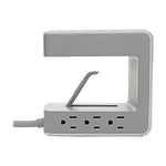 Tripp Lite Protect It! 6-Outlet 2-USB & 1-USB-C Port Surge Protector Desk Clamp, 8 ft., White (TRPTLP648USBC)