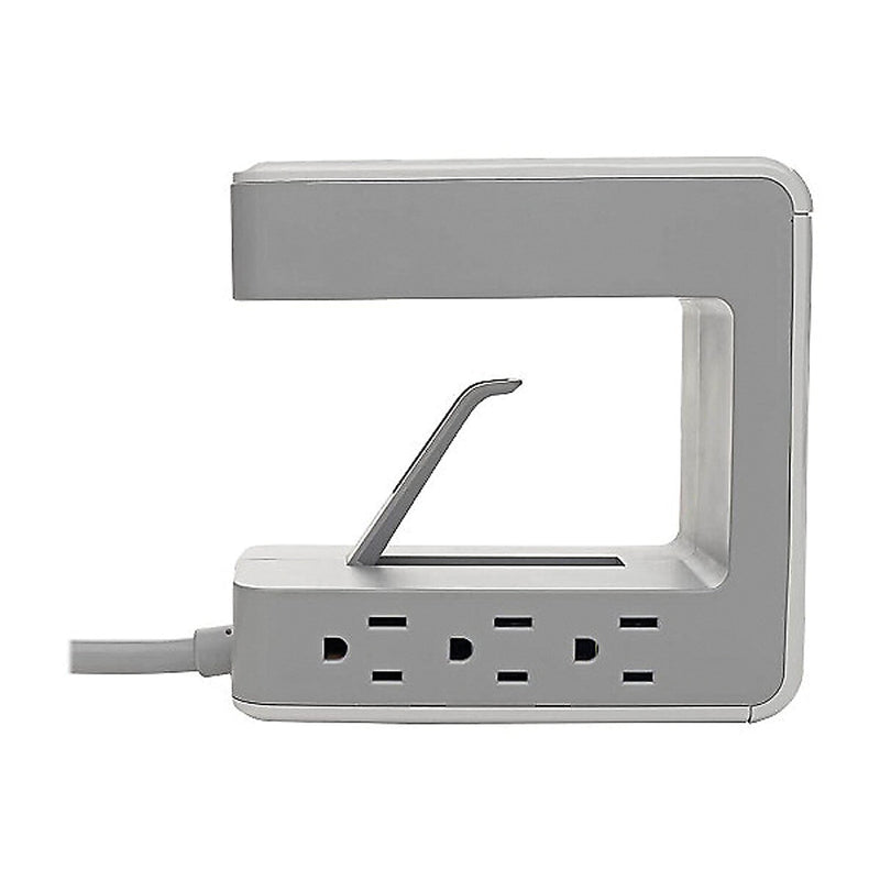 Tripp Lite Protect It! 6-Outlet 2-USB & 1-USB-C Port Surge Protector Desk Clamp, 8 ft., White (TRPTLP648USBC)