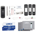 Lorex 2K QHD Wired Smart Video Doorbell, Black (LORB451AJDBE)