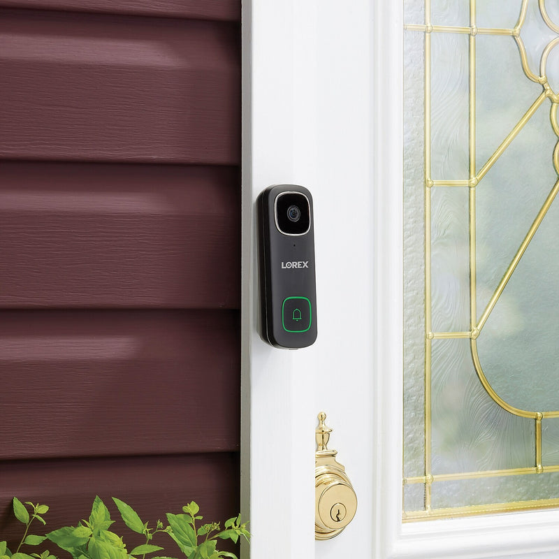 Lorex 2K QHD Wired Smart Video Doorbell, Black (LORB451AJDBE)