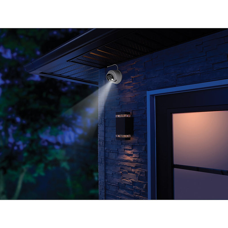 Lorex 4K Ultra HD Indoor/Outdoor Add-on IP Dome Security Camera with Smart Deterrence Plus, White (E893DD-E)
