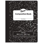 Pacon Composition Notebook, 9.75" x 7.5", 100 Sheets, Black, 6/Bundle (PACMMK37145-6)
