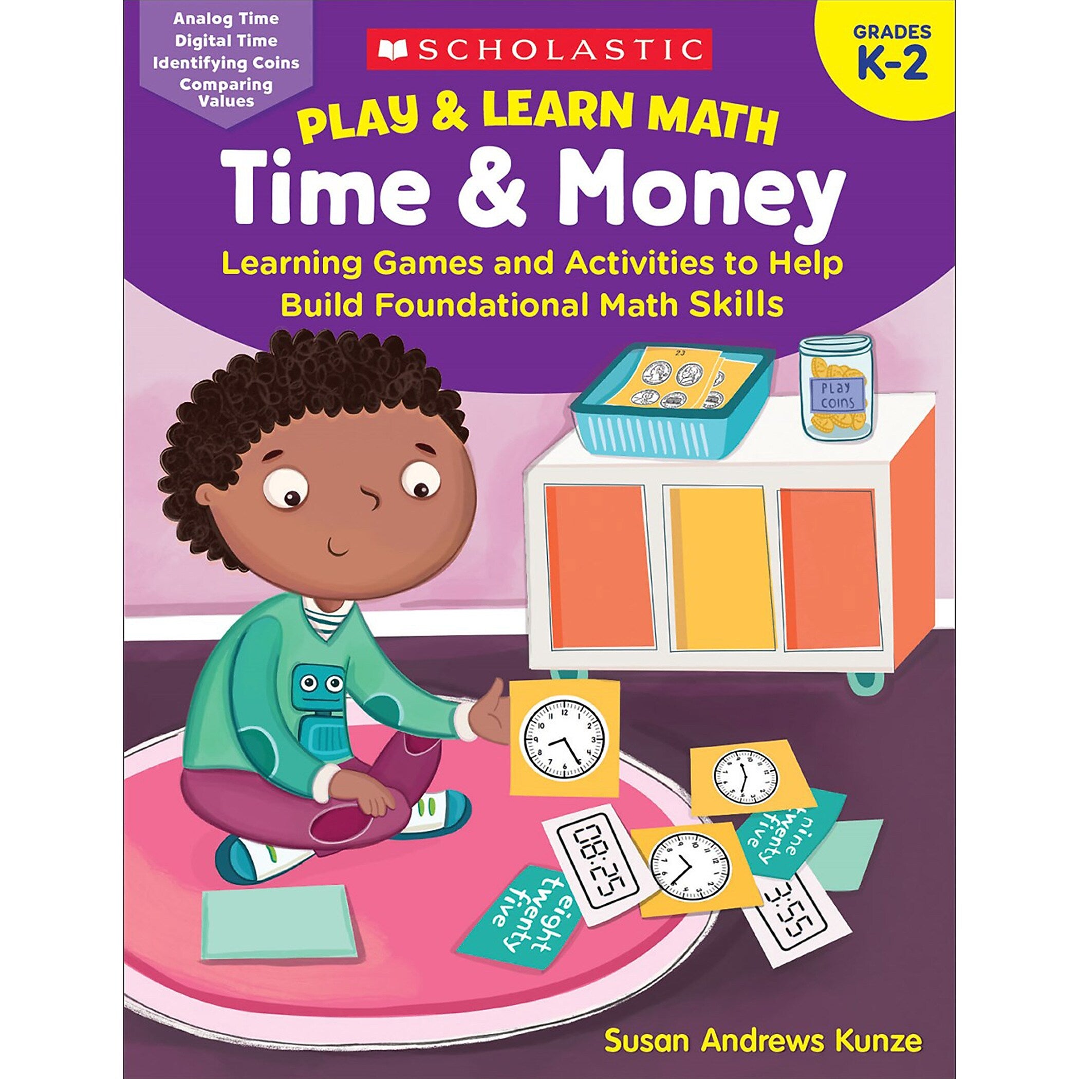 Scholastic Grade 1-3 Play & Learn Math Reproducible Workbooks, 2/Set