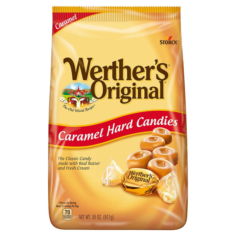 Riesen Carmel Chocolates and Werther's Original Carmel Hard Candies, 30 oz., 2/Bundle (600-00285)