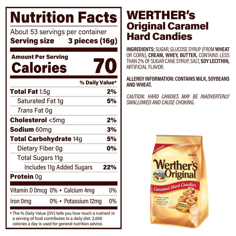 Riesen Carmel Chocolates and Werther's Original Carmel Hard Candies, 30 oz., 2/Bundle (600-00285)