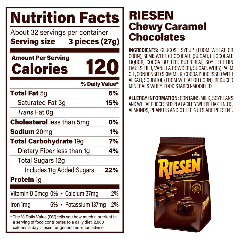 Riesen Carmel Chocolates and Werther's Original Carmel Hard Candies, 30 oz., 2/Bundle (600-00285)