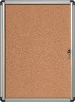 MasterVision® Slim-Line Enclosed Cork Bulletin Board, Cork, 38" X 28" X 1 3/8" (VT630101690)