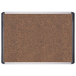 Mastervision® Tech Cork Board, 36" x 48", Silver and Black Frame (BVCMVI050501)