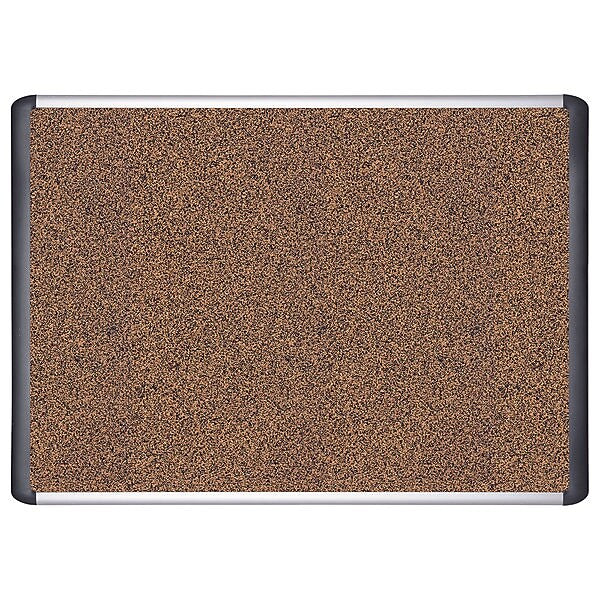 Mastervision® Tech Cork Board, 36" x 48", Silver and Black Frame (BVCMVI050501)