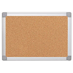 MasterVision Earth Cork Board, 24"W x 18"H, Aluminum Frame (BVCCA021790)
