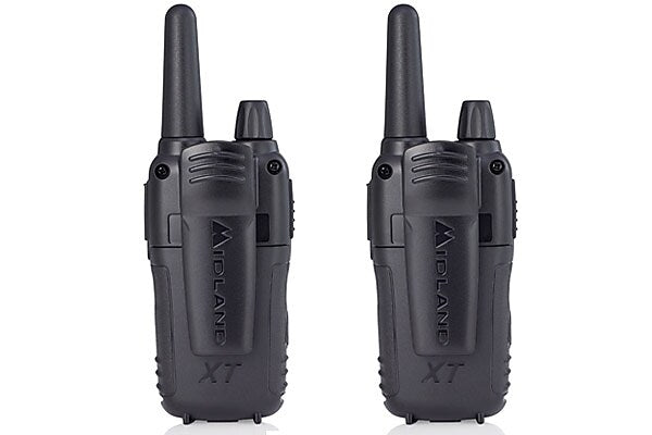 MIDLAND RADIO X-Talker Weather Alert Two Way Radio, Black/Yellow, 2/Pack (T61VP3)