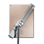 CTA Digital Heavy-Duty Security Gooseneck Floor Stand for iPad/Tablet, Silver (CTAPADSHFS)