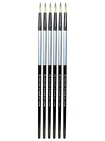 Dynasty Black Silver Round Long Handle 20, 6/Pack (PK6-32860)