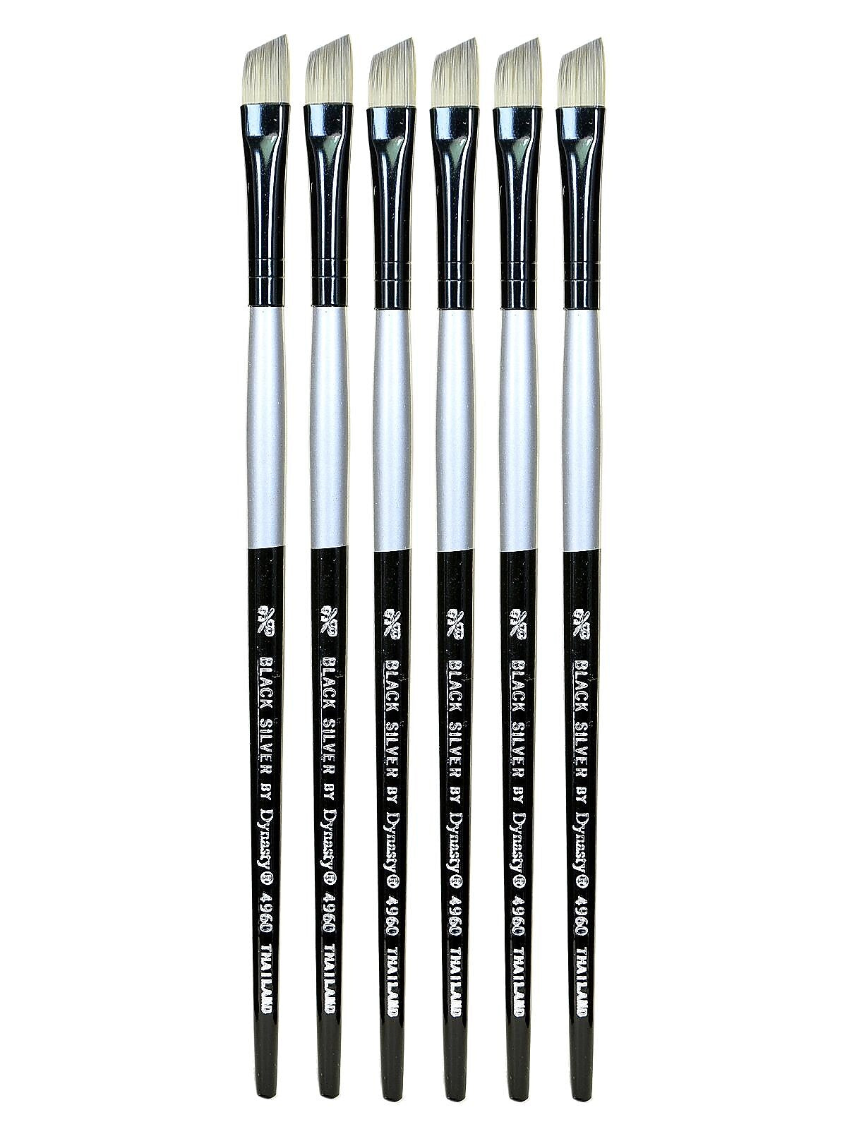 Dynasty Black Silver Angle Short Handle 3/8, Pack of 6 (PK6-32822)