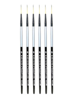 Dynasty Black Silver Long Liner Short Handle 0, Pack of 6 (PK6-32818)