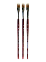 Princeton Velvetouch Mixed Media Brushes, 037 Filbert grainer, Pack of 3 (PK3-3950FG-037)
