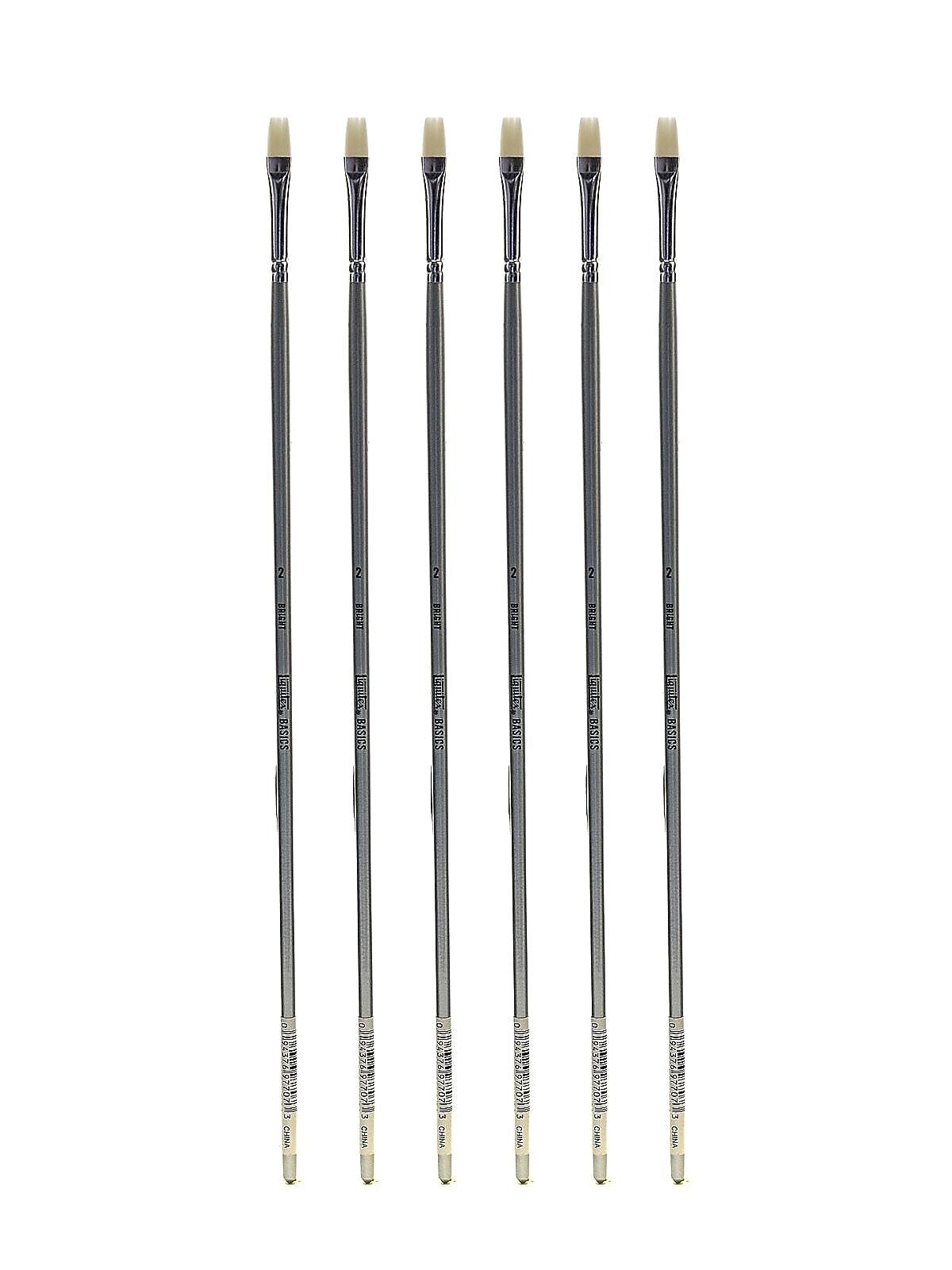 Liquitex Basics Brushes, Bright No. 2, Pack of 6 (PK6-6922002)