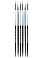 Dynasty Black Silver Round Long Handle 12, 6/Pack (PK6-32858)