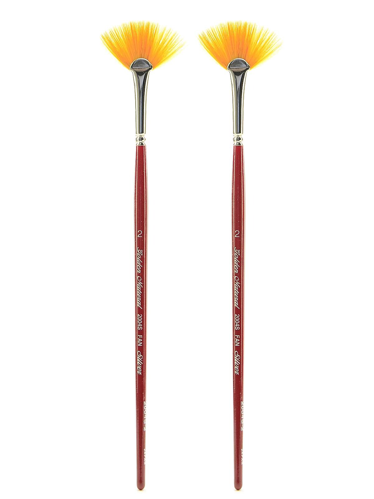 Silver Brush Golden Natural Series Brushes, 2 Fan 2004S, Pack of 2 (PK2-2004S-2)