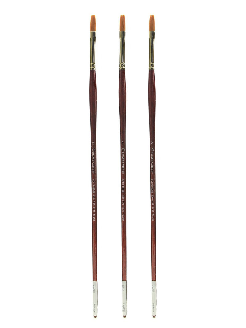 Grumbacher Gainsborough Oil and Acrylic Brushes, 3 Round, Pack of 3 (PK3-1271R.3)