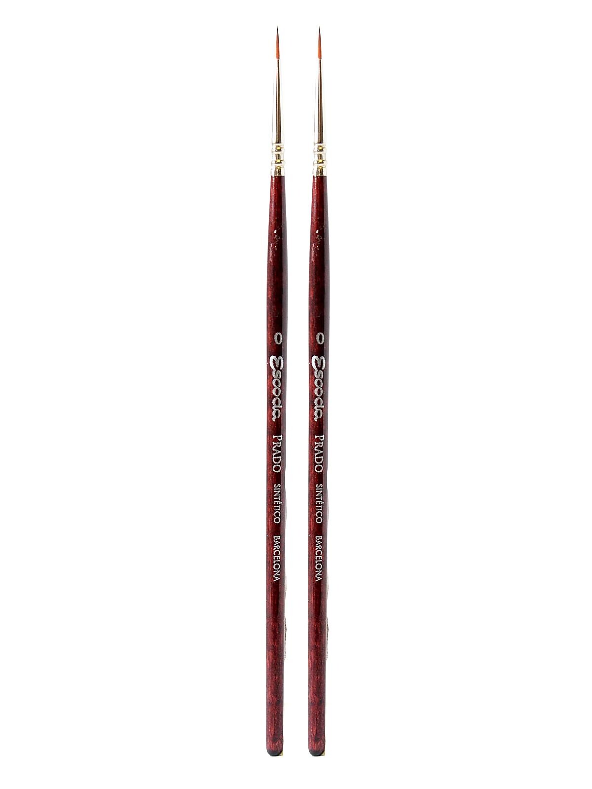 Global Art Escoda Prado Brushes, Round 0, Pack of 2 (PK2-1462-0)