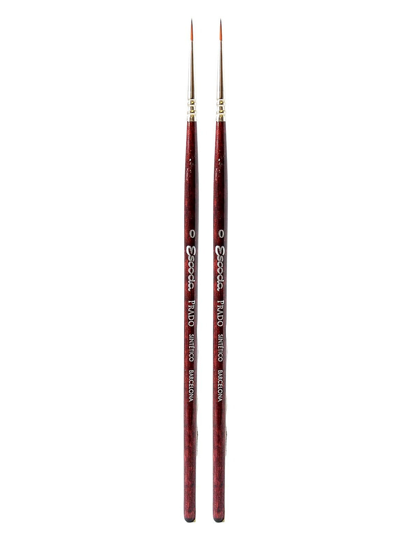 Global Art Escoda Prado Brushes, Round 0, Pack of 2 (PK2-1462-0)