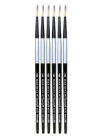 Dynasty Black Silver Round Short Handle 4, Pack of 6 (PK6-32825)