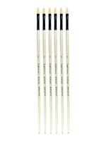 Robert Simmons Simply Simmons Long Handle Brushes, 2 Bristle Flat, Pack of 6 (PK6-255144002)