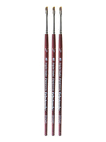 Princeton Velvetouch Mixed Media Brushes, 012 Angular Shader, Pack of 3 (PK3-3950AS-012)