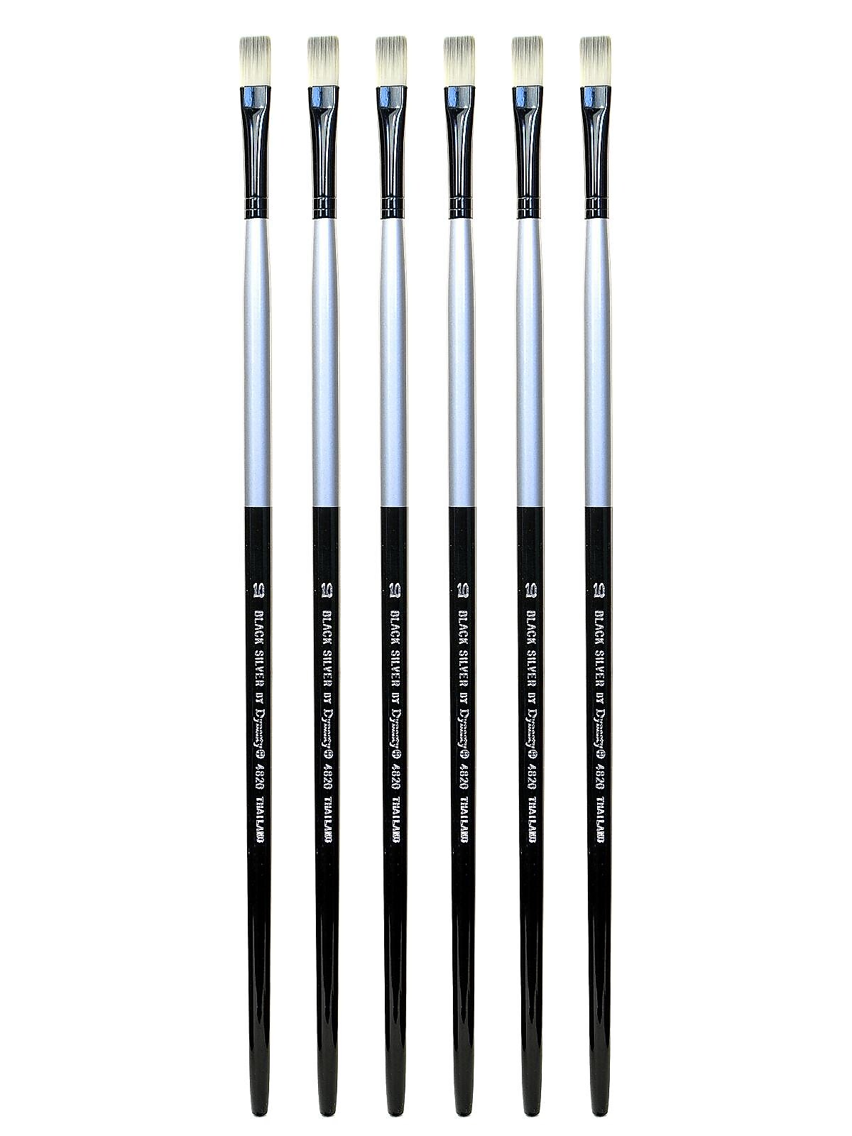 Dynasty Black Silver Bright Long Handle 10, 6/Pack (PK6-32844)