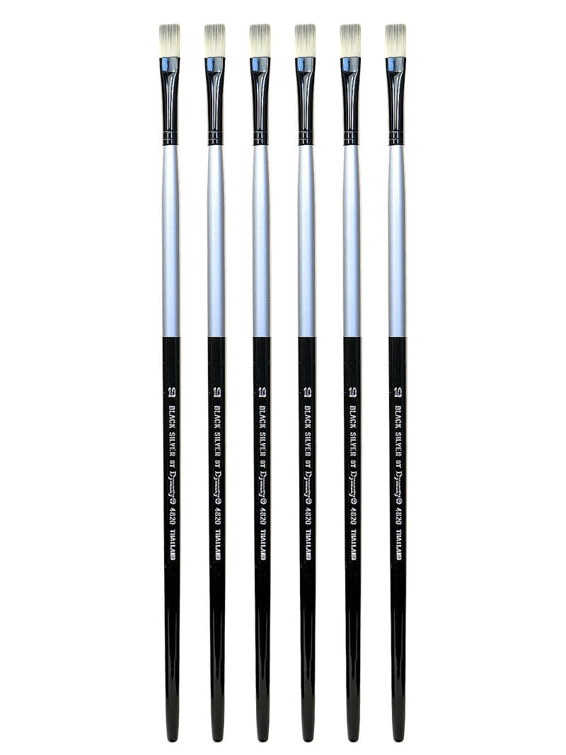 Dynasty Black Silver Bright Long Handle 10, 6/Pack (PK6-32844)