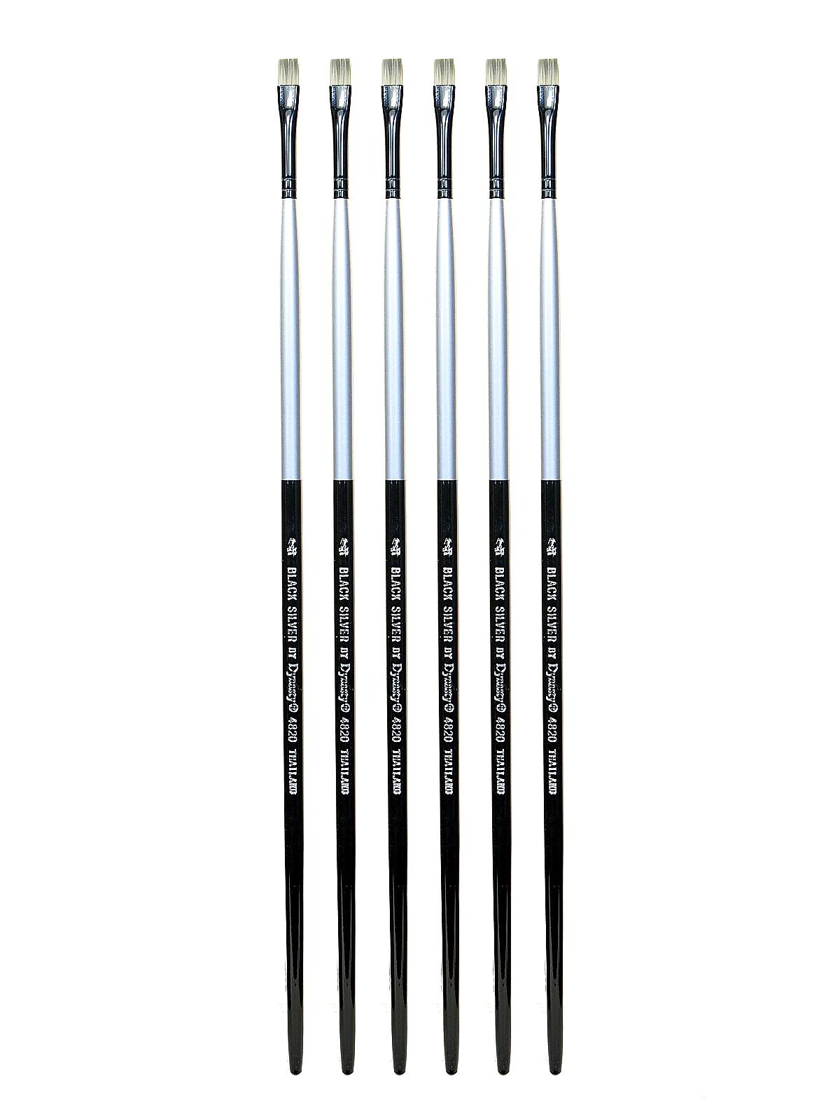 Dynasty Black Silver Bright Long Handle 4, 6/Pack (PK6-32842)