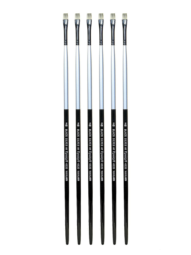Dynasty Black Silver Bright Long Handle 4, 6/Pack (PK6-32842)