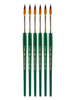 Silver Brush Crystal Series Brushes, 10 Round 6800S, Pack of 6 (PK6-6800S-10)