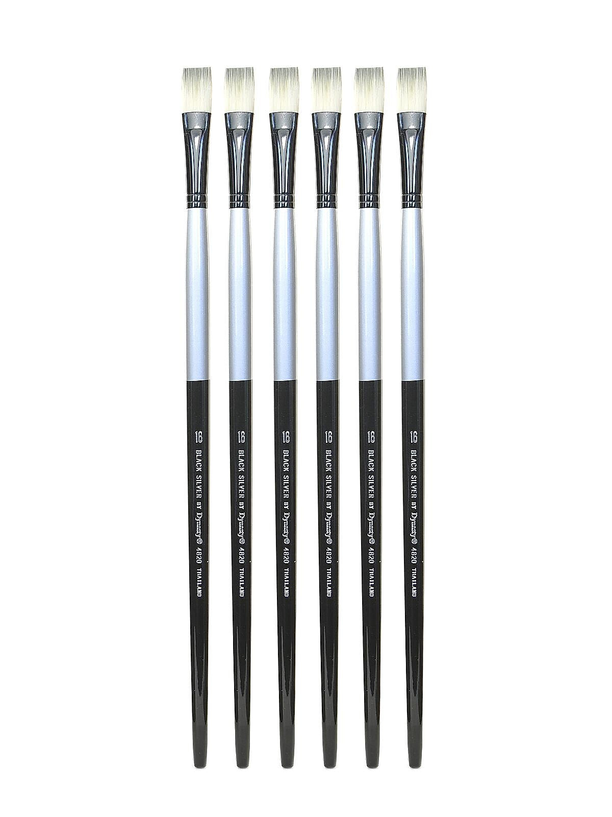 Dynasty Black Silver Bright Long Handle 16, Pack of 6 (PK6-32846)